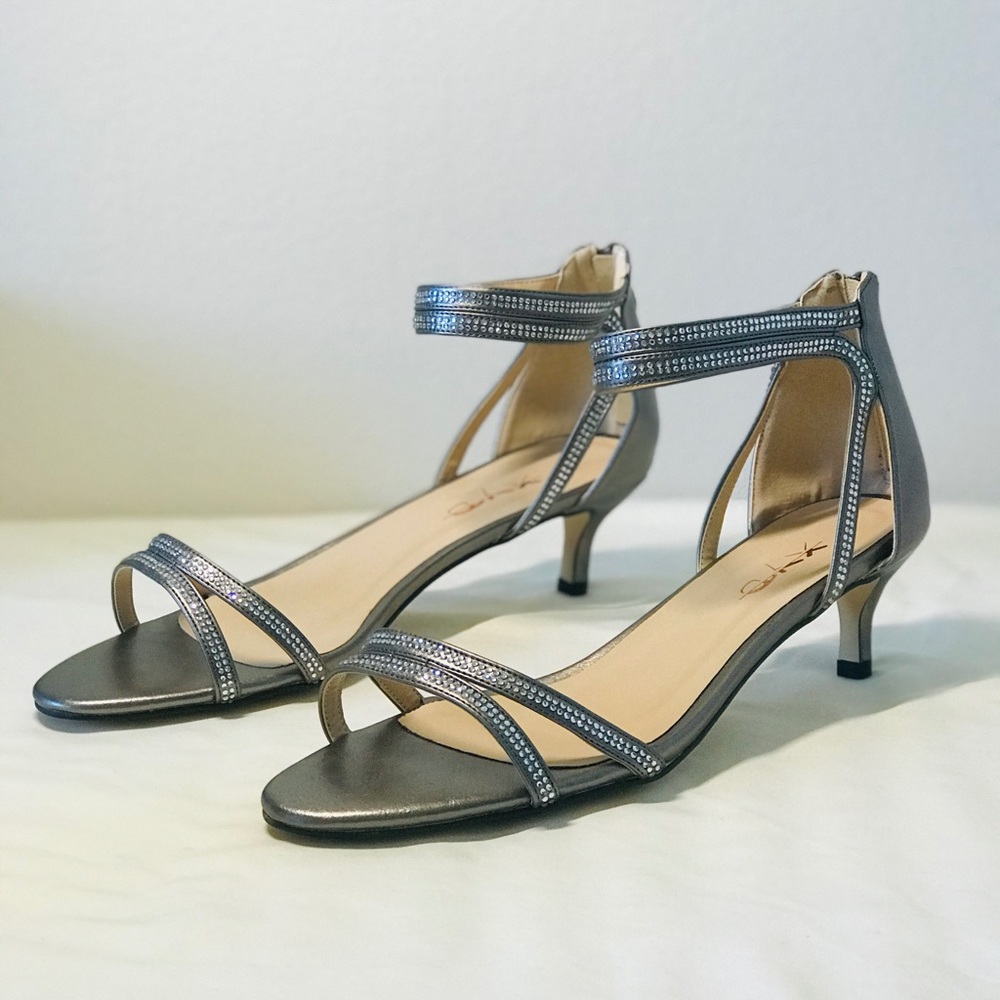 Open Toe Sandals Studded Zip back